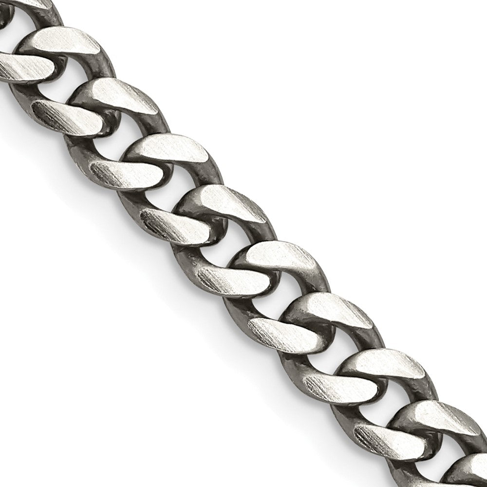 Sterling Silver Curb Chain — 6 mm