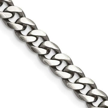Sterling Silver Curb Chain — 6 mm