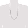 Sterling Silver Rhodium-plated 5.7mm Curb Chain