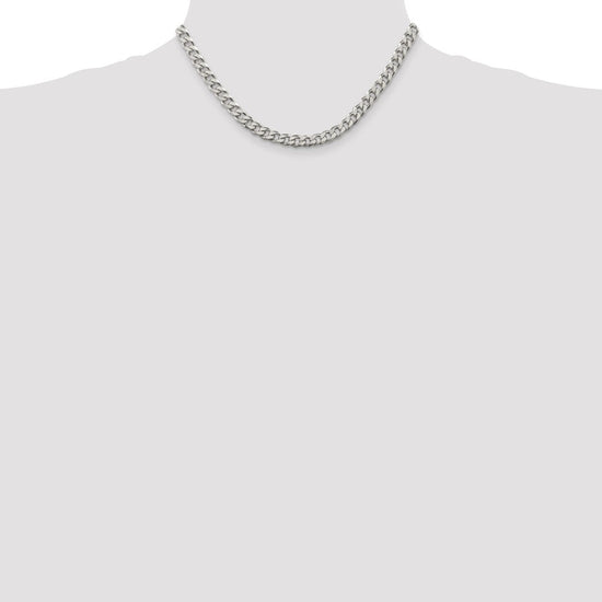 Sterling Silver 6.5mm Curb Chain