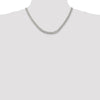 Sterling Silver Rhodium-plated 6.5mm Curb Chain