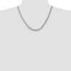 Sterling Silver Rhodium-plated 6.5mm Curb Chain
