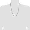 Sterling Silver Rhodium-plated 6.5mm Curb Chain
