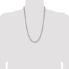 Sterling Silver Rhodium-plated 6.5mm Curb Chain