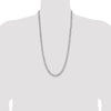 Sterling Silver Rhodium-plated 6.5mm Curb Chain