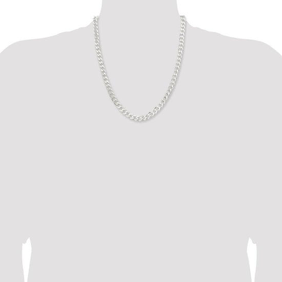 Sterling Silver 7.5mm Curb Chain