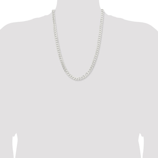 Sterling Silver 7.5mm Curb Chain