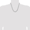 Sterling Silver Rhodium-plated 7.5mm Curb Chain