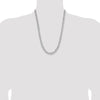 Sterling Silver Rhodium-plated 7.5mm Curb Chain