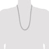 Sterling Silver Rhodium-plated 7.5mm Curb Chain
