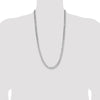 Sterling Silver Rhodium-plated 8.3mm Curb Chain