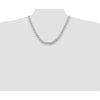 Sterling Silver Rhodium-plated 9.3mm Curb Chain