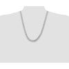 Sterling Silver Rhodium-plated 9.3mm Curb Chain