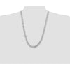 Sterling Silver Rhodium-plated 9.3mm Curb Chain