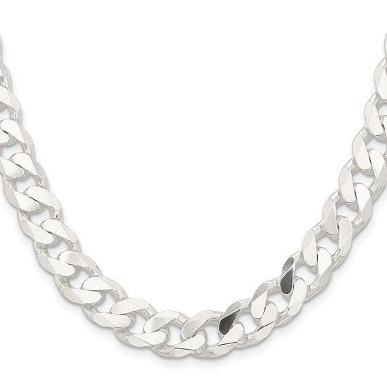 Sterling Silver Curb Chain — 11 mm