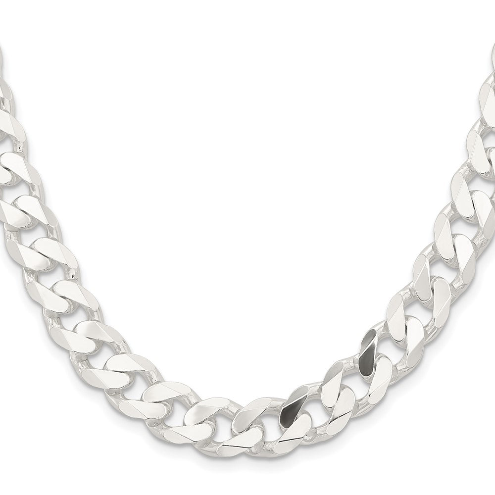 Sterling Silver Curb Chain — 11 mm