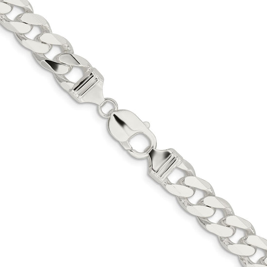 Sterling Silver Curb Chain — 11 mm