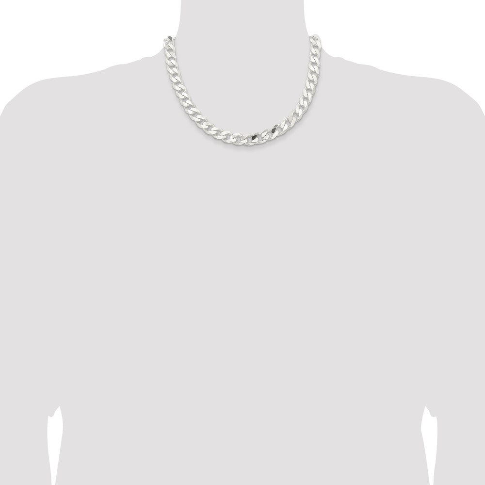 Sterling Silver Curb Chain — 11 mm