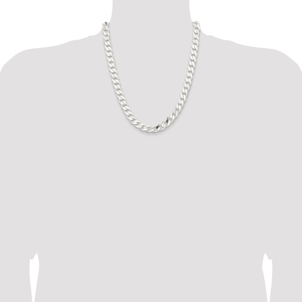Sterling Silver Curb Chain — 11 mm
