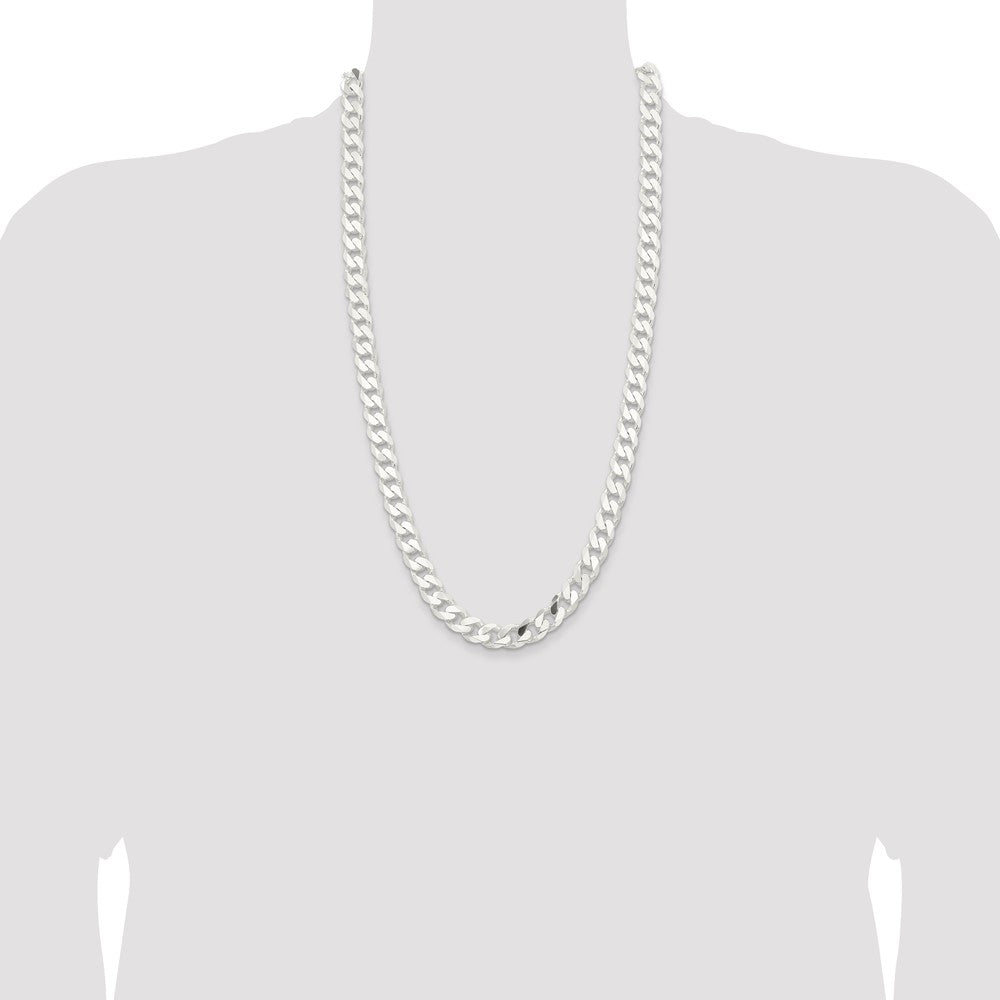 Sterling Silver Curb Chain — 11 mm
