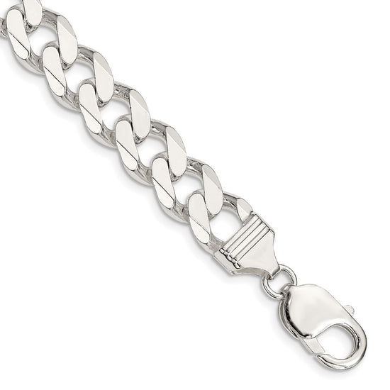Sterling Silver Curb Chain — 11 mm