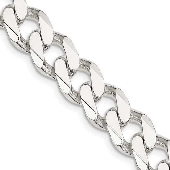 Sterling Silver Curb Chain — 11 mm