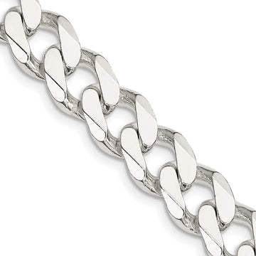 Sterling Silver Curb Chain — 11 mm