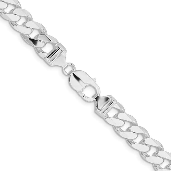 Sterling Silver Curb Chain — 11 mm
