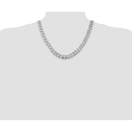 Sterling Silver Curb Chain — 11 mm