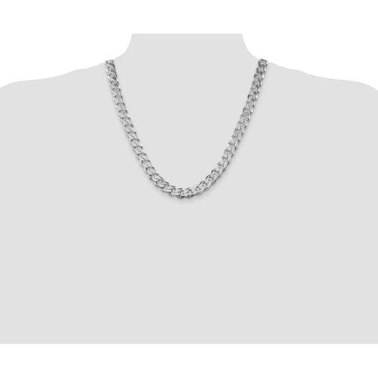 Sterling Silver Curb Chain — 11 mm
