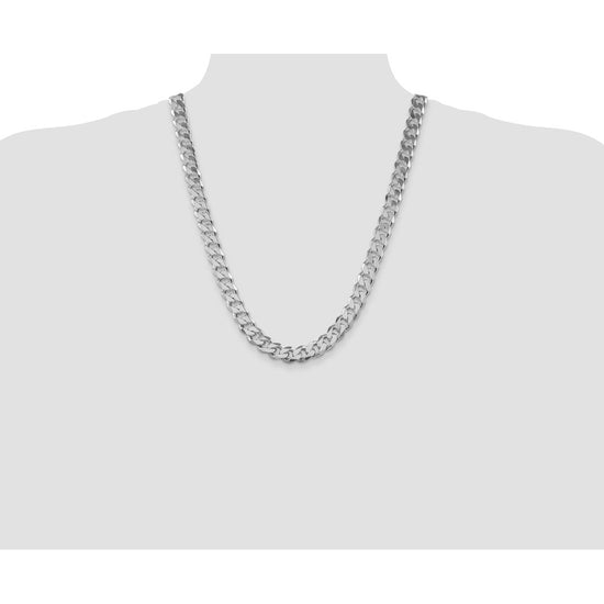 Sterling Silver Curb Chain — 11 mm