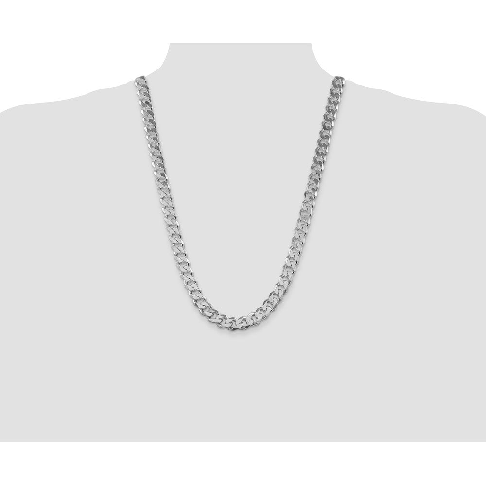 Sterling Silver Curb Chain — 11 mm