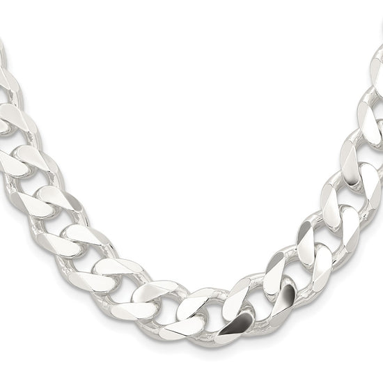 Sterling Silver Curb Chain — 13 mm