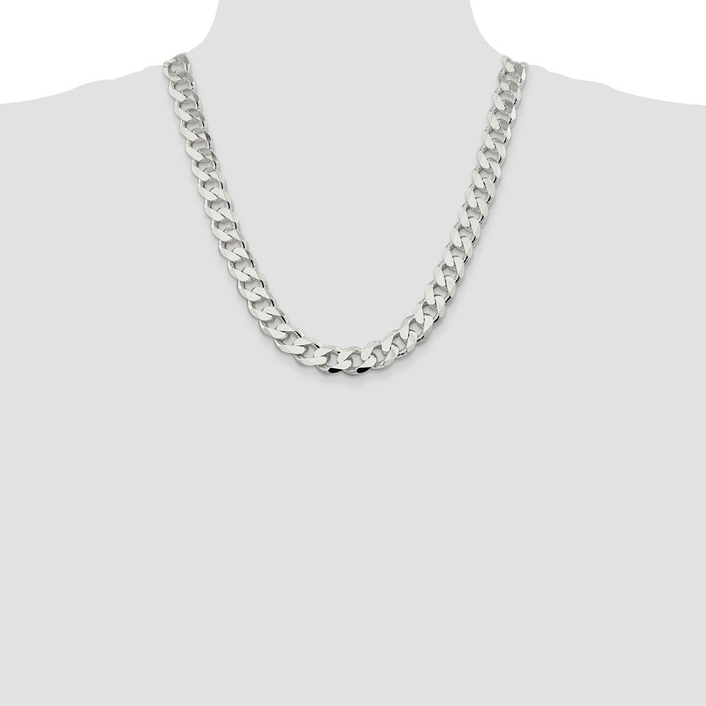Sterling Silver Curb Chain — 13 mm