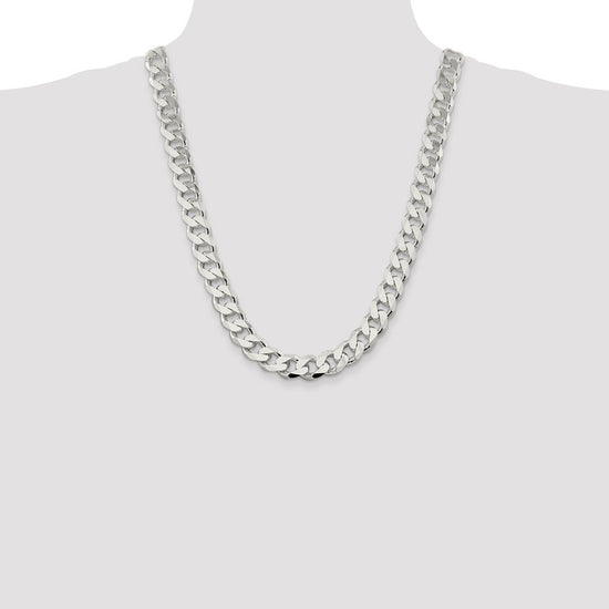 Sterling Silver Curb Chain — 13 mm