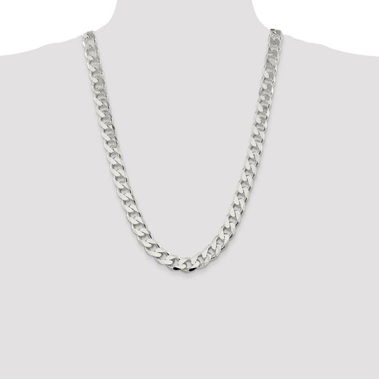 Sterling Silver Curb Chain — 13 mm