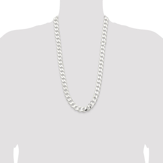 Sterling Silver Curb Chain — 13 mm