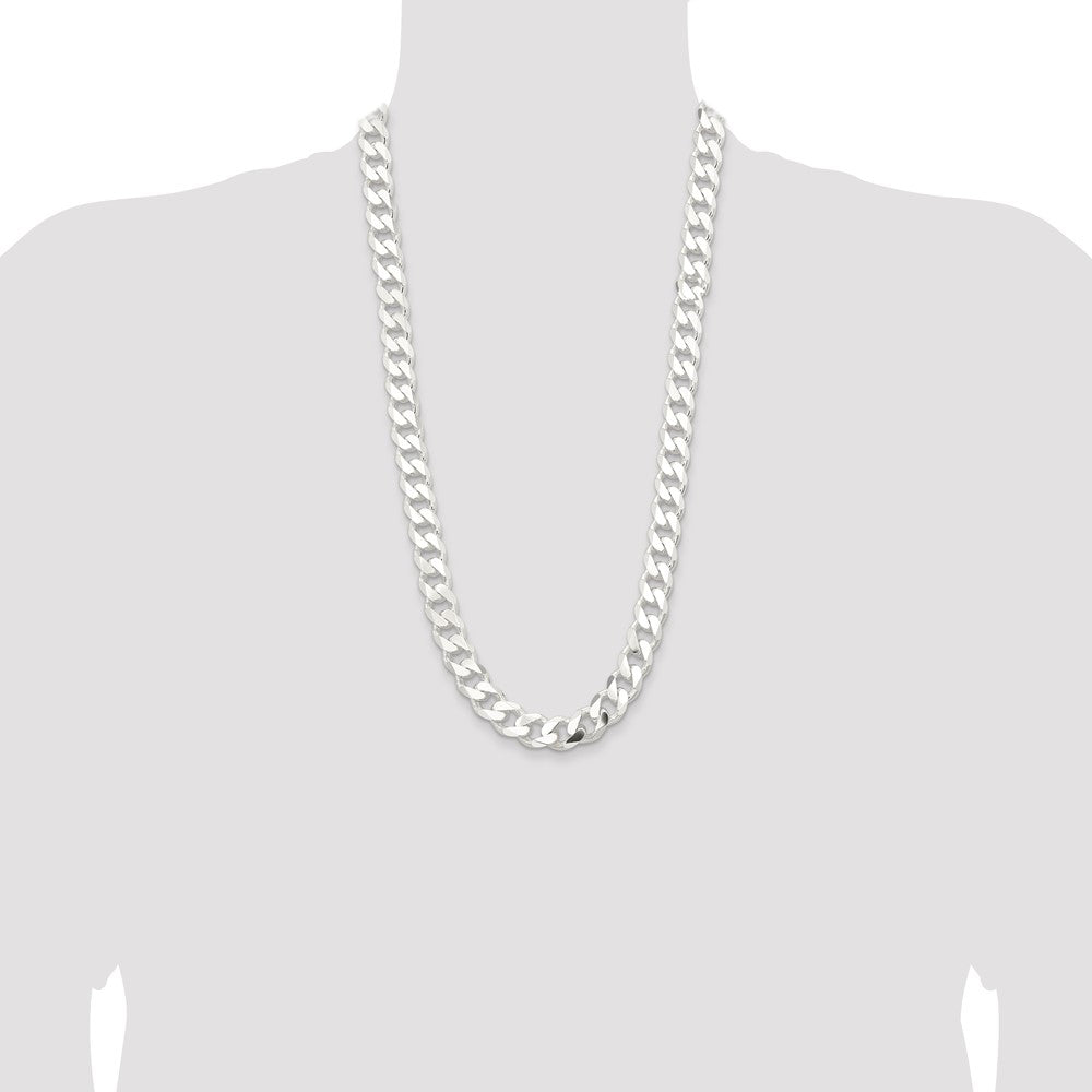 Sterling Silver Curb Chain — 13 mm