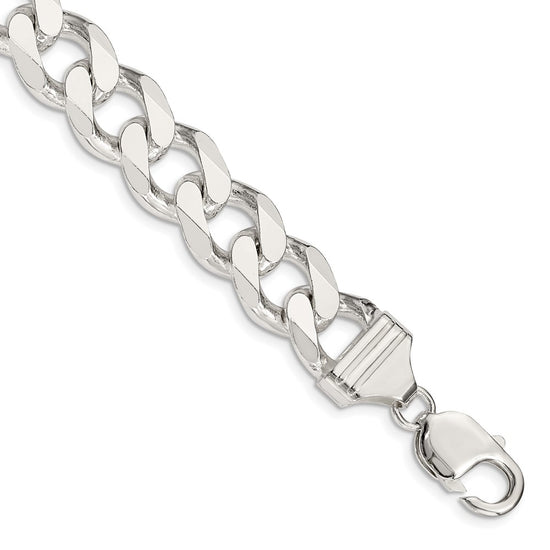 Sterling Silver Curb Chain — 13 mm