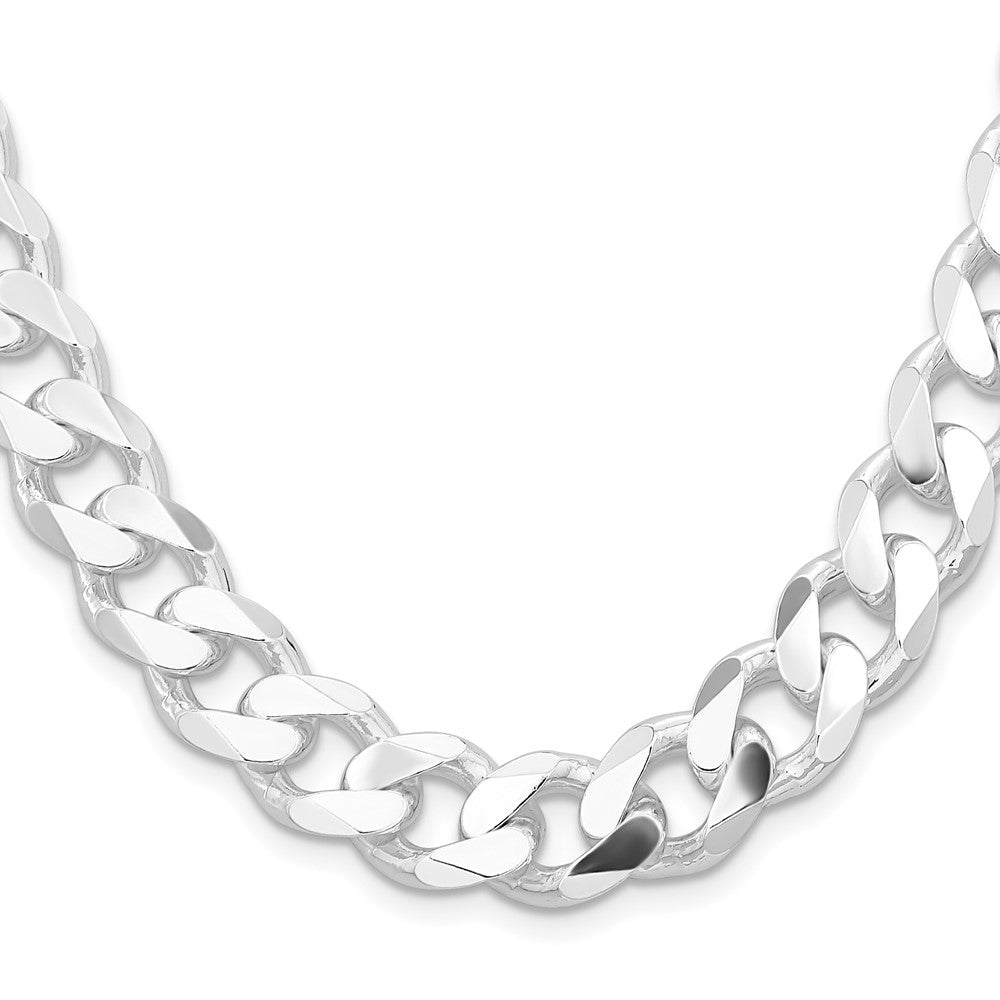 Sterling Silver Curb Chain — 13 mm