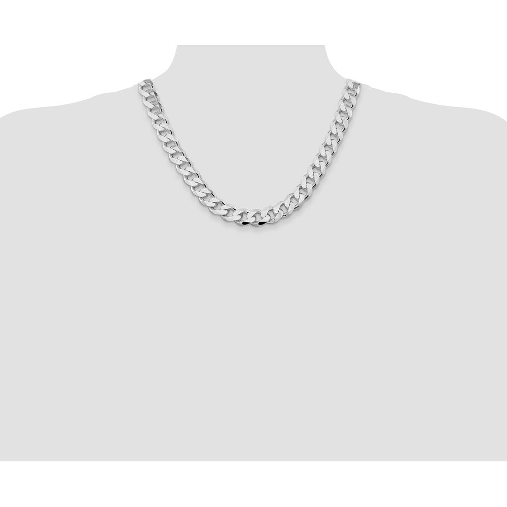 Sterling Silver Curb Chain — 13 mm