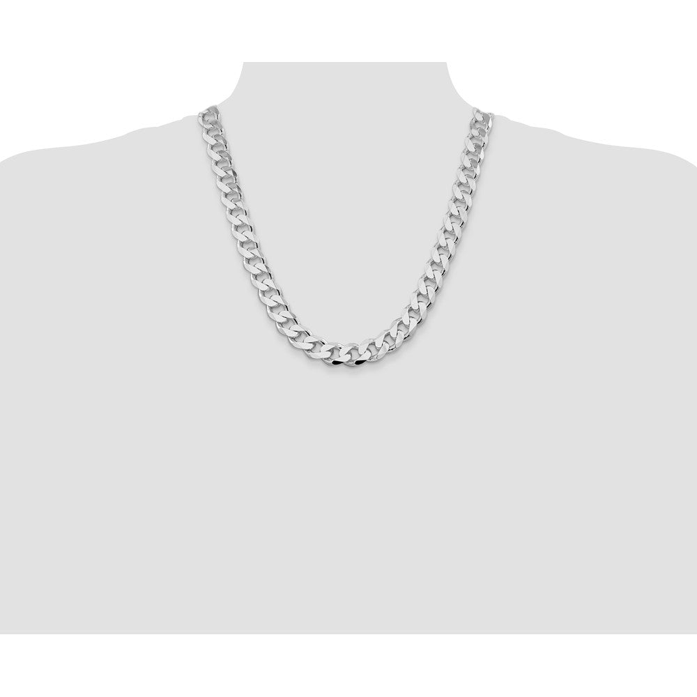 Sterling Silver Curb Chain — 13 mm