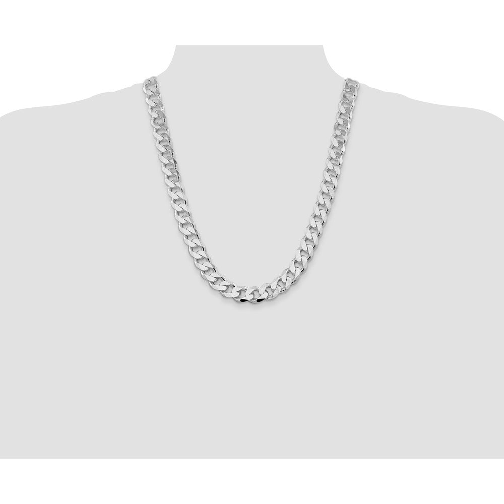 Sterling Silver Curb Chain — 13 mm
