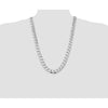 Sterling Silver Rhodium-plated 13mm Curb Chain