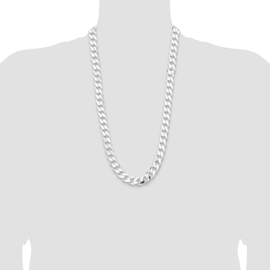 Sterling Silver Curb Chain — 13 mm