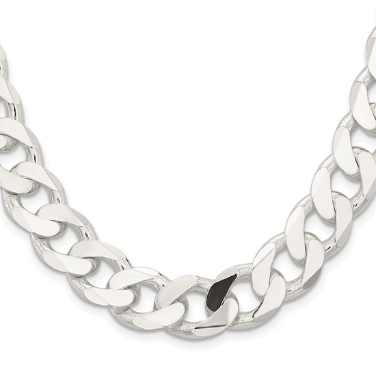 Sterling Silver Curb Chain — 14.5 mm