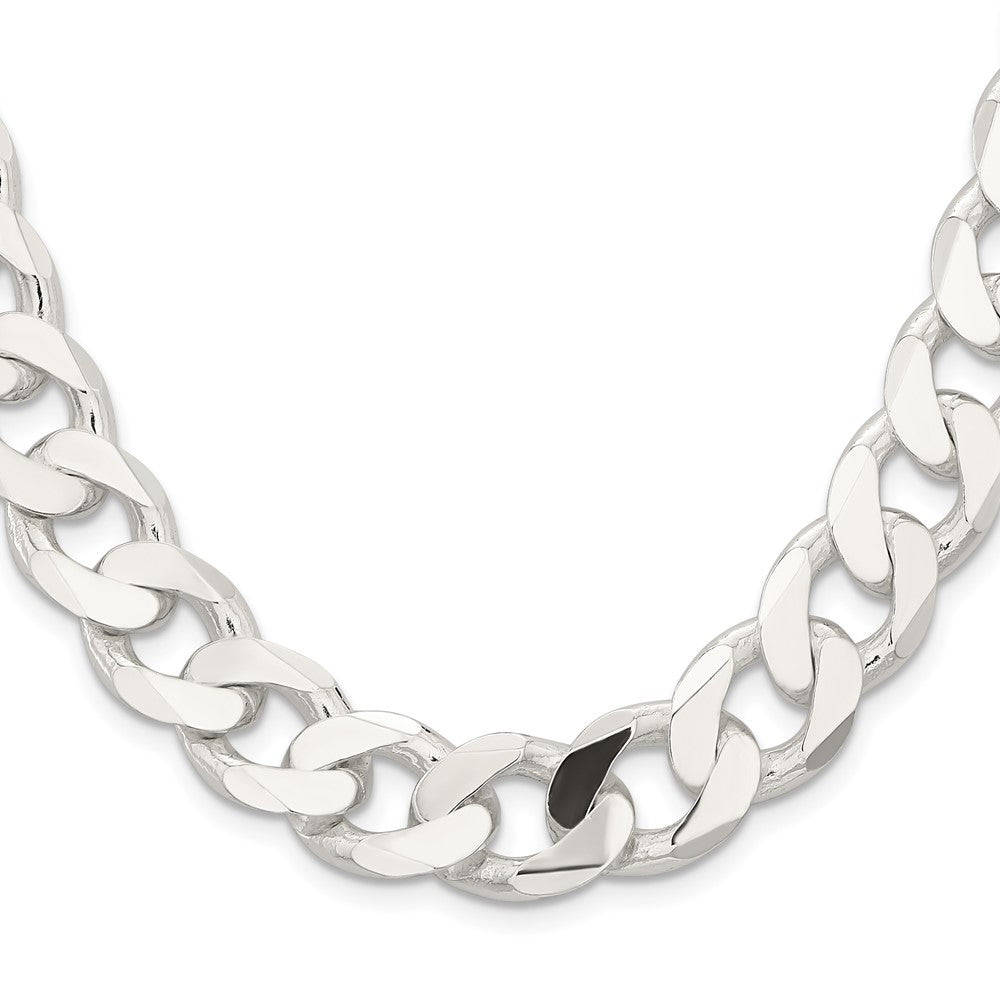 Sterling Silver Curb Chain — 14.5 mm