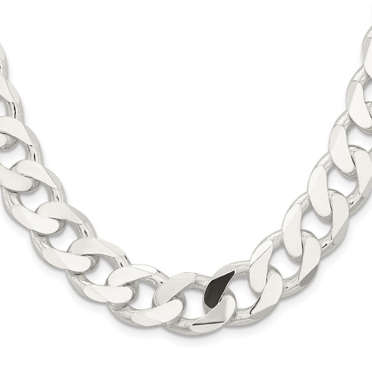 Sterling Silver Curb Chain — 14.5 mm