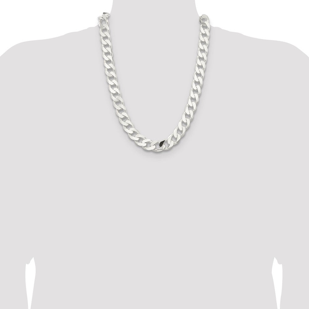Sterling Silver Curb Chain — 14.5 mm