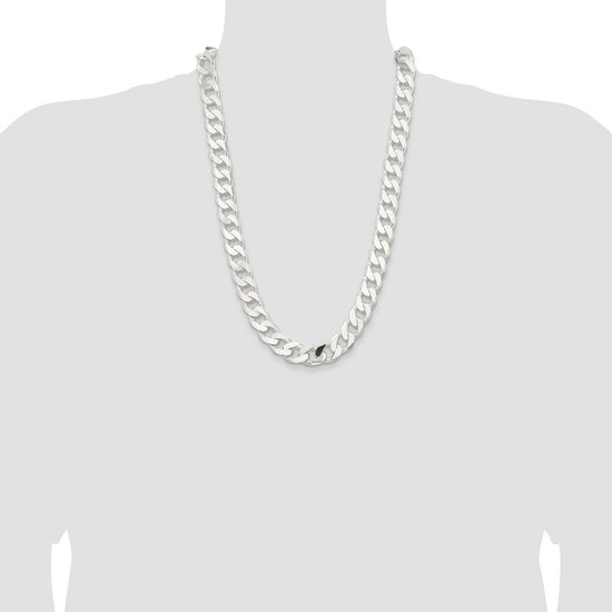 Sterling Silver Curb Chain — 14.5 mm